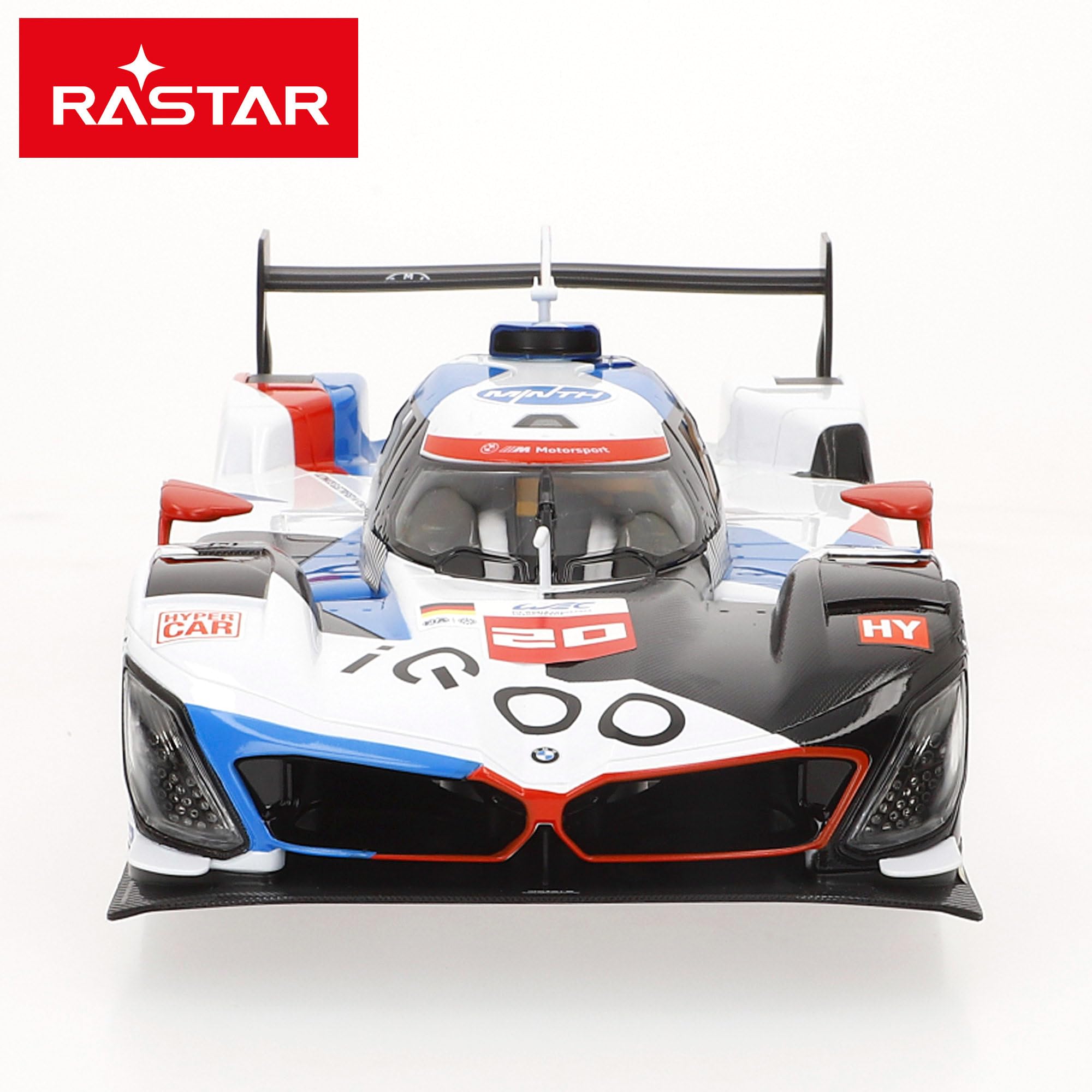 ColorBaby Rastar Samochód zdalnie sterowany BMW M Hybrid V8, skala 1:14, światła przednie, pilot zdalnego sterowania, otwieranie drzwi, podwójna prędkość 7-11 km/h, 2,4 GHz, oficjalny projekt (41325)