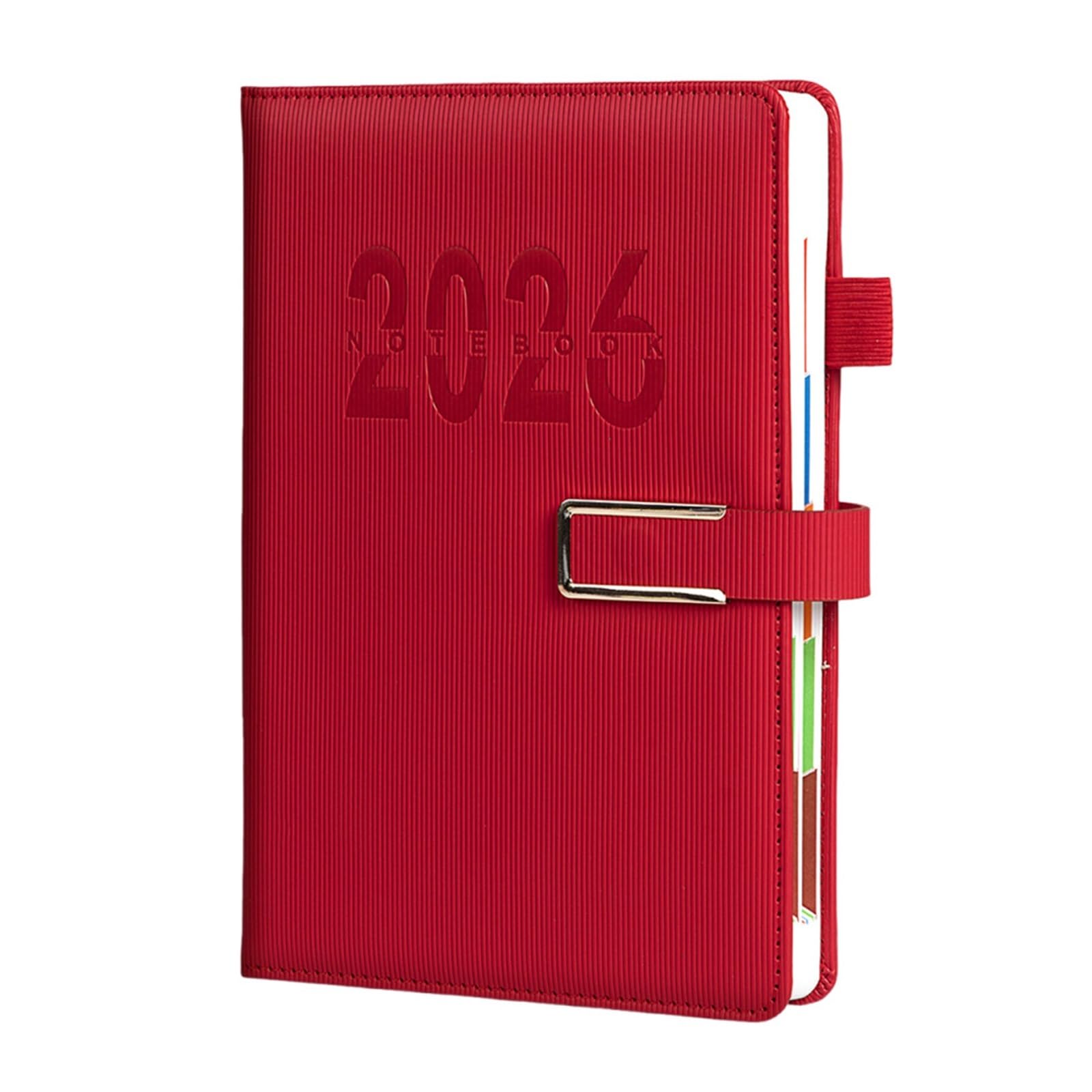 Blocco note for pianificatore di programma inglese 2026, resistente all'usura, 12 mesi, formato A5, agenda pianificazione, blocco for appunti portatile e semplice(Style 09)