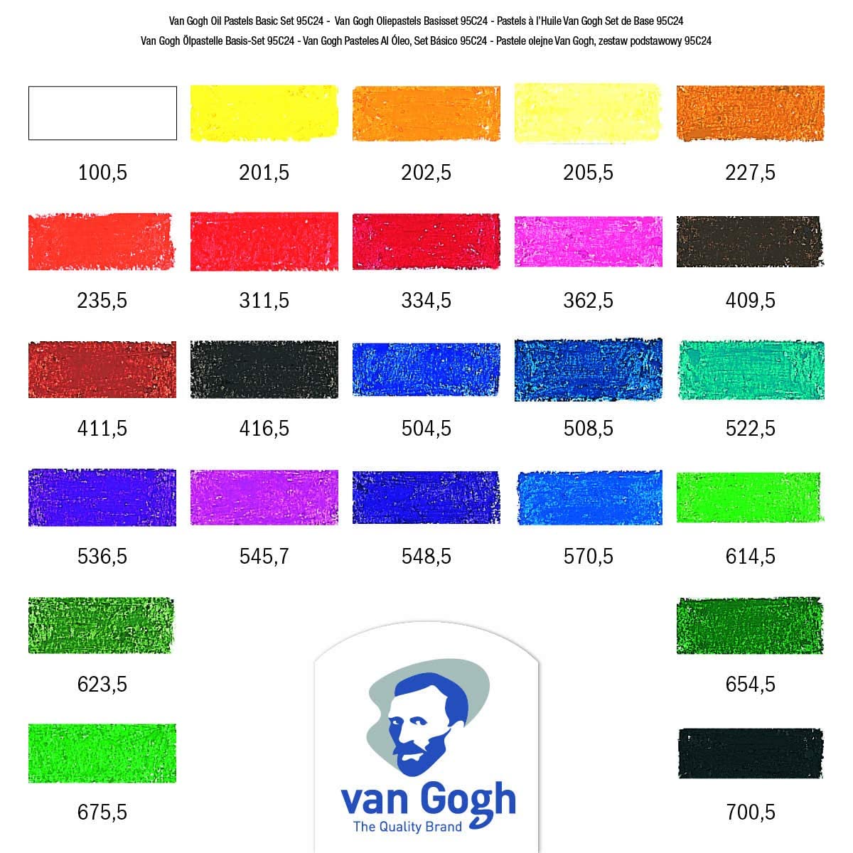 Amazon.com: Van Gogh Oil Pastels, General Selection, 24 Count