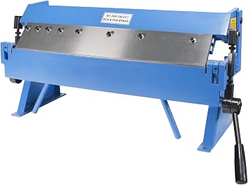 24" Pan and Box Brake with Adjustable Removable Fingers 20-Gauge Steel / 16-Gauge Aluminum Capacity 0135 Bend Range Bench Top Sheet Metal Brake for Forming Bending & Fabrication