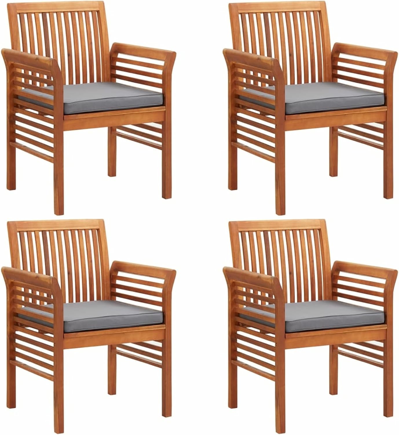 Yolola 4X Gartensessel Gartenstuhl Holz Massivholz Akazie Gartenstuhl