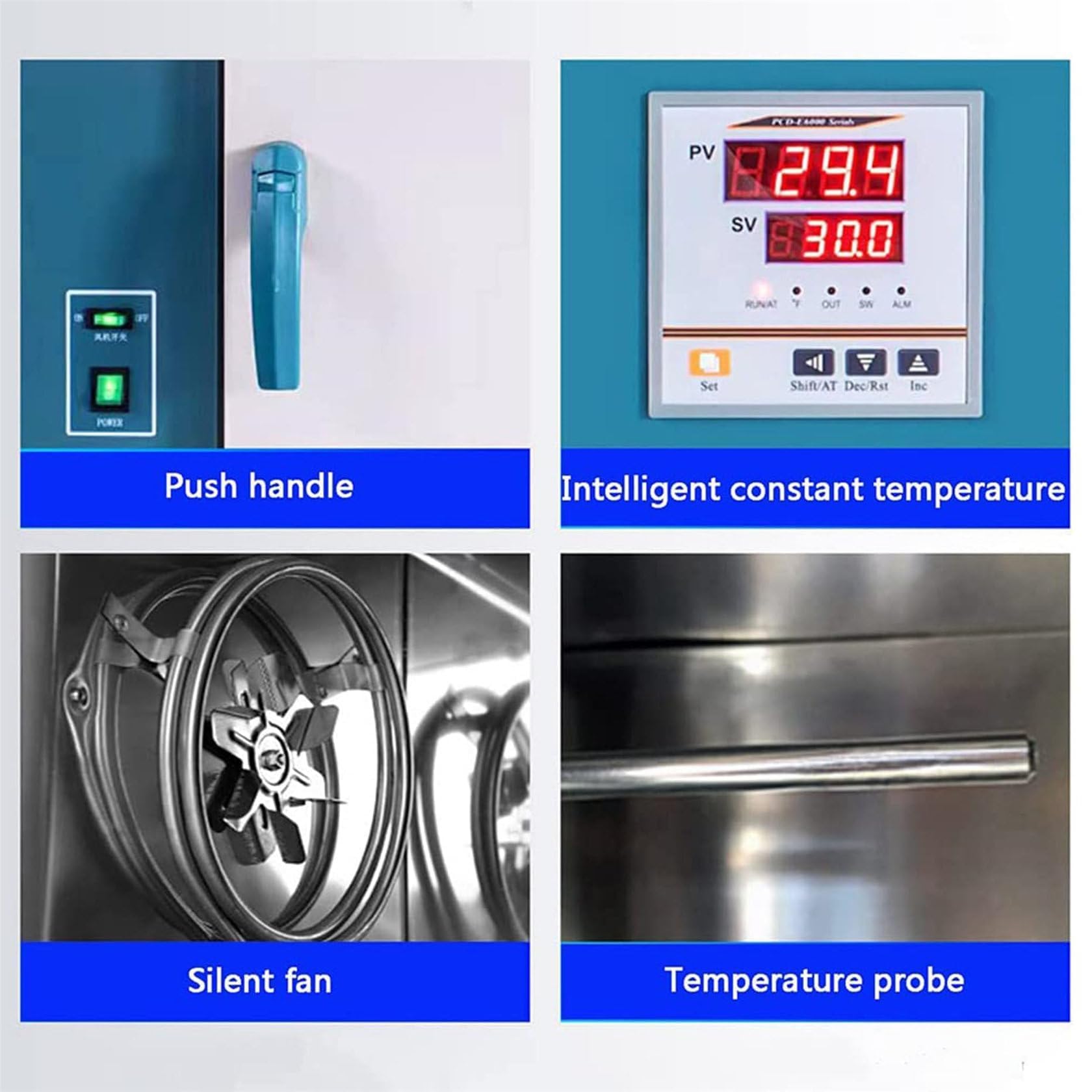 Horno de Secado al vacío de Laboratorio con Control Digital y manómetro Integrado para una gestión precisa de la Temperatura y el vacío.