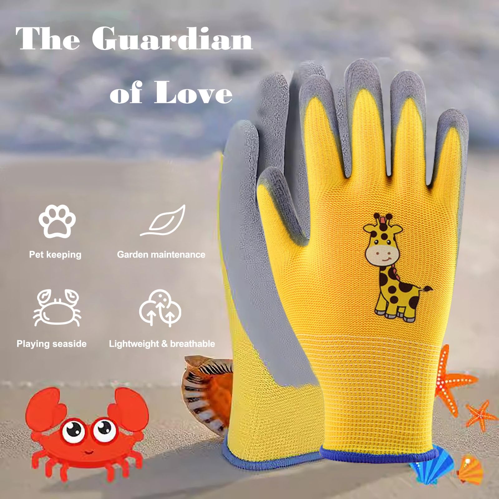 CubePlug Girls and Boys 3 works Kids Gardening Gloves for Age 4-11, Non-Slip - Image 4