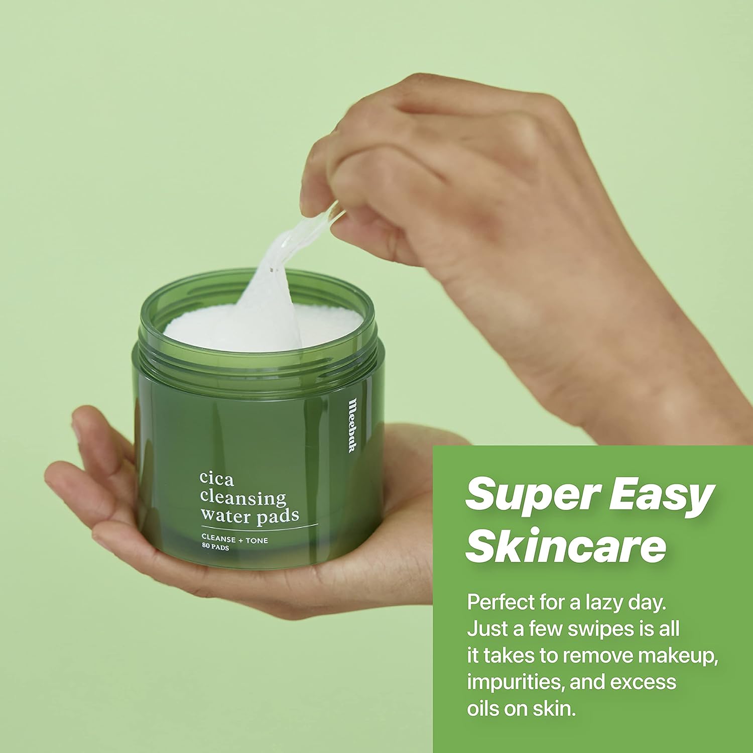 Cica Water Facial Cleansing Pads for Face, Pores, Exfoliating, Korean Makeup Remover 80ct : Everything Else