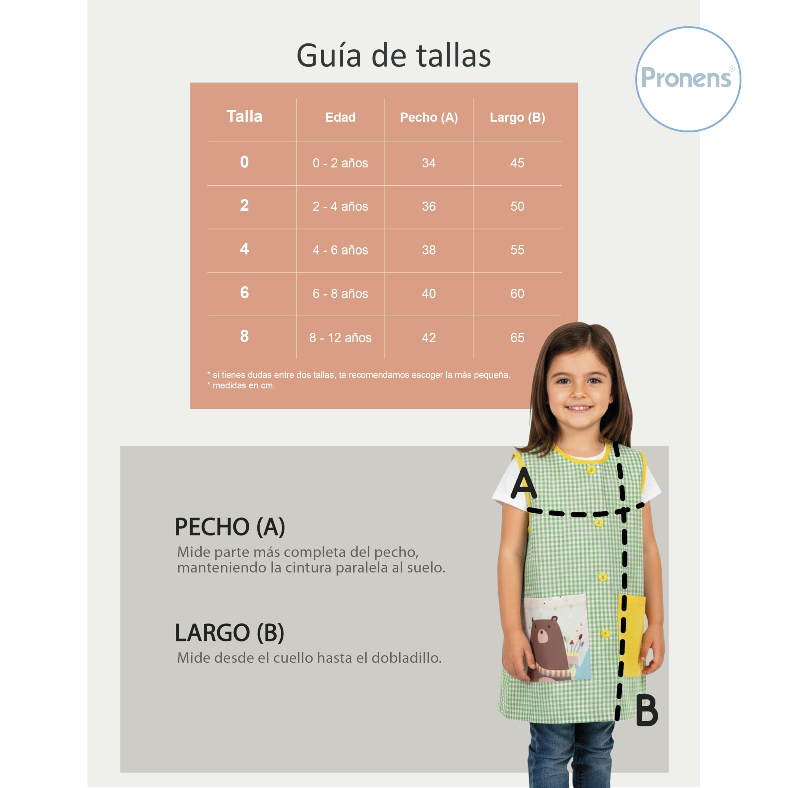 Bata Escolar Sin Mangas Niño Niña Babi Verano Guardería Colegio Resistente Personalizable con Nombre Bordado