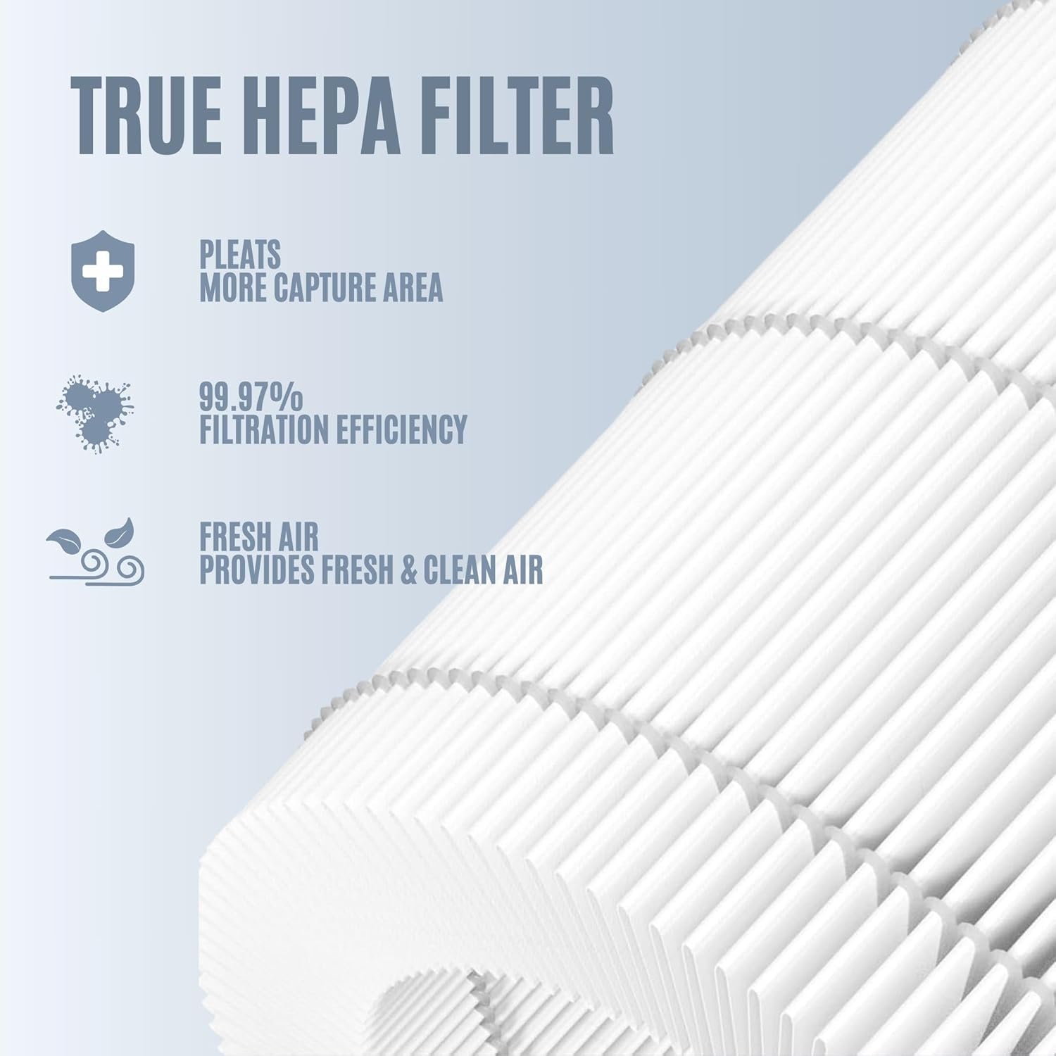 Nispira PU-P05/AC201B Replacement Filter Compatible with FULMINARE PU-P05 and Purivortex AC201B Air Clean Purifier 3-in-1 True HEPA Activated Carbon, 1 Pack - Image 6