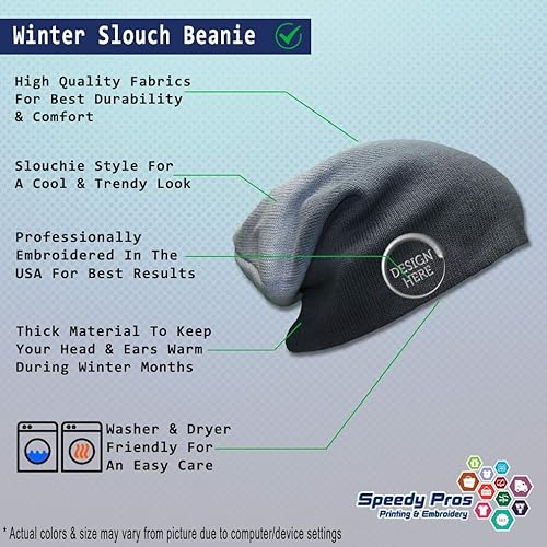 Miniatura 2 de Speedy Pros Slouchy Beanie para Hombres Plata Alien Cara Bordado Invierno Sombreros Mujeres Skull Cap
