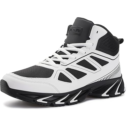 Joomra Men's Fashion High Top Sneakers | Athletic-Inspired Shoes | Targeted Ankle Support