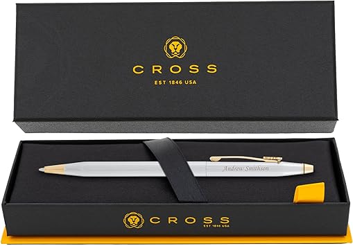 Cross Classic Century Medalist Ballpoint Pen with Caduceus Emblem, Engraved in Light Brass, 20-Character Limit, Gift for Doctors, Nurses, EMTs, Medical Graduation, Career Advancement