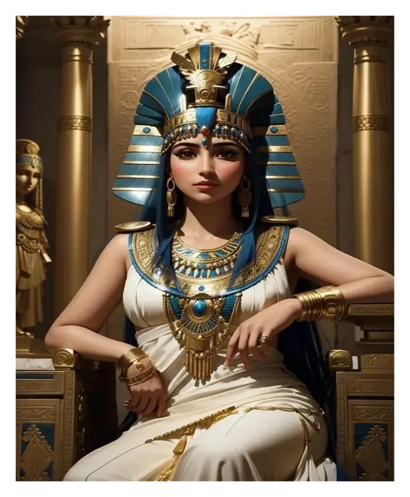 Affiches d'art Anubis et pharaon impression sur toile haut de gamme