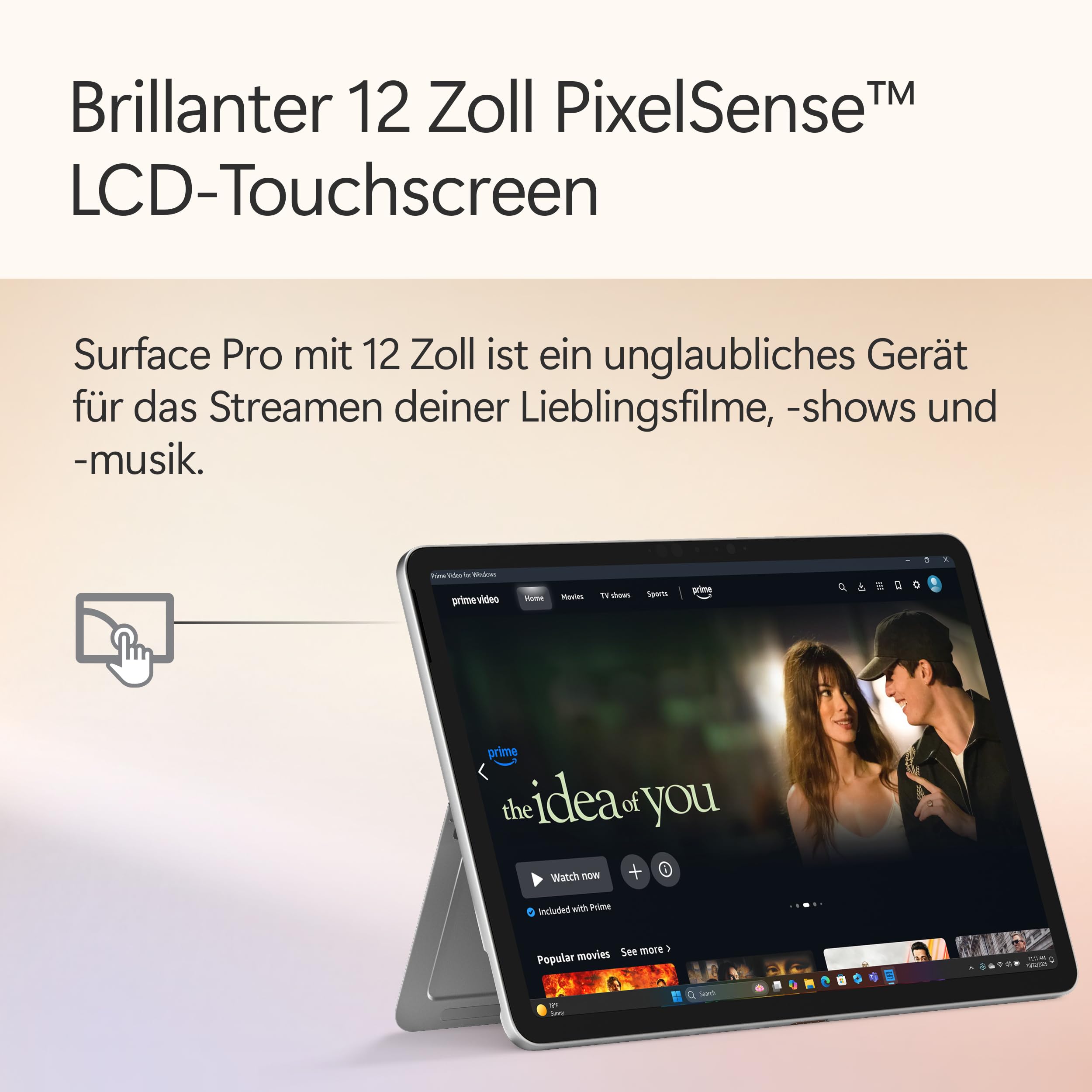 Microsoft Surface Pro | Copilot+ PC | 12” LCD Touchscreen | Snapdragon® X Plus | 16GB RAM | 256GB Speicher | Neuestes Modell | Platin - 5