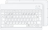 Emetok Német QWERTZ Bluetooth Billentyűzet iPad/iPhone/Samsung/Android Készülékekhez - Ultravékony, Újratölthető, Vezeték Nélküli, Fehér 1