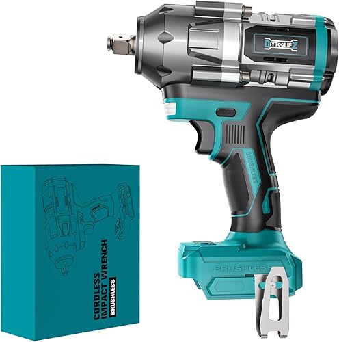 Llave de impacto inalámbrica de 12 pulgada para batería Makita de 18 V, 900 pies-libras (1200 N. m) Herramienta de pistola de impacto eléctrica sin