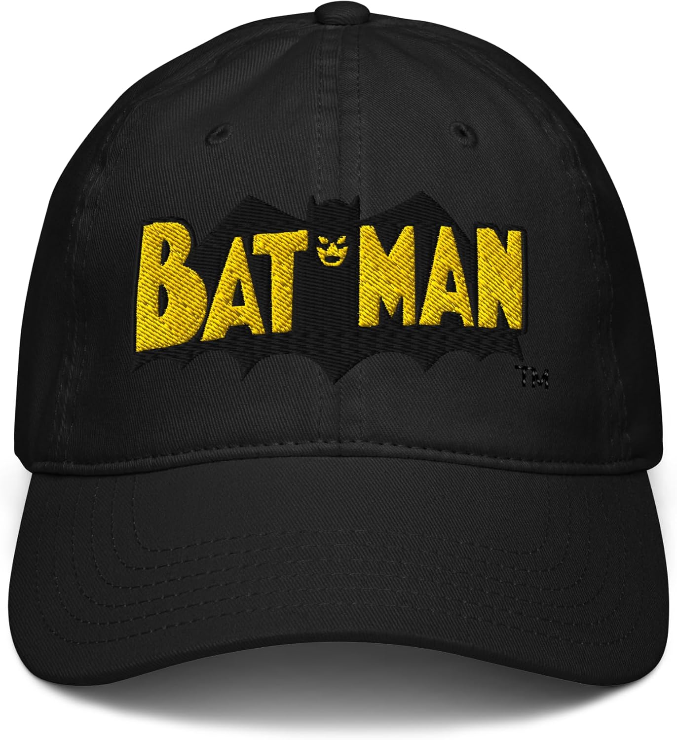 Batman Large Block Text Logo Adjustable Baseball Hat