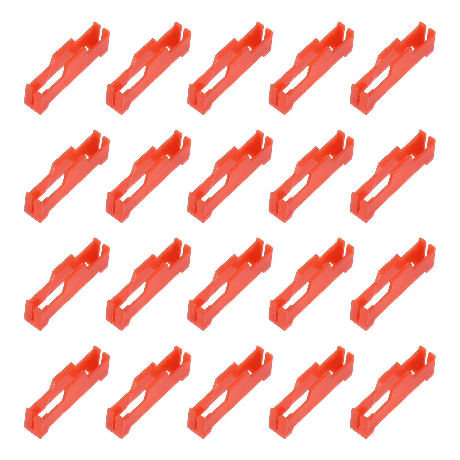 sourcing map 20 Pcs Servo Extension Cable Clips Lock, Servo Cable Safety Connector Lead Wire Buckle Lock for RC Car Plane Boat DIY Y Adapter Cable, Red — image 1