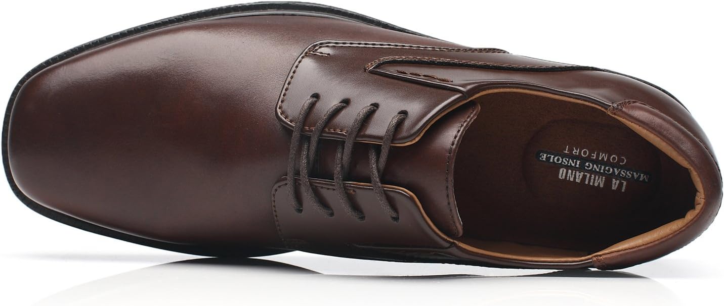 Wide Width Brown Oxfords for Men by La Milano - Image 4