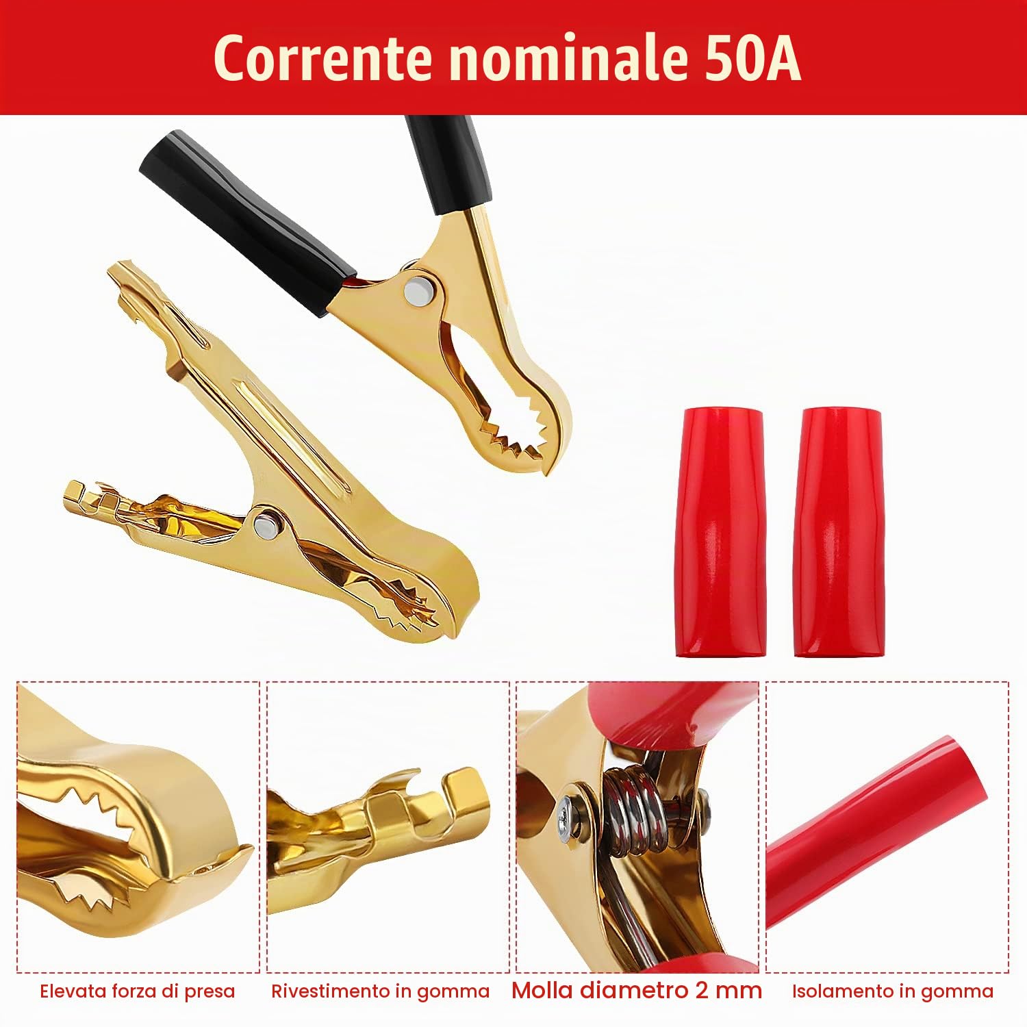 Morsetti Batteria Auto Cavo Adattatore Da Connettore SAE A Morsetti A