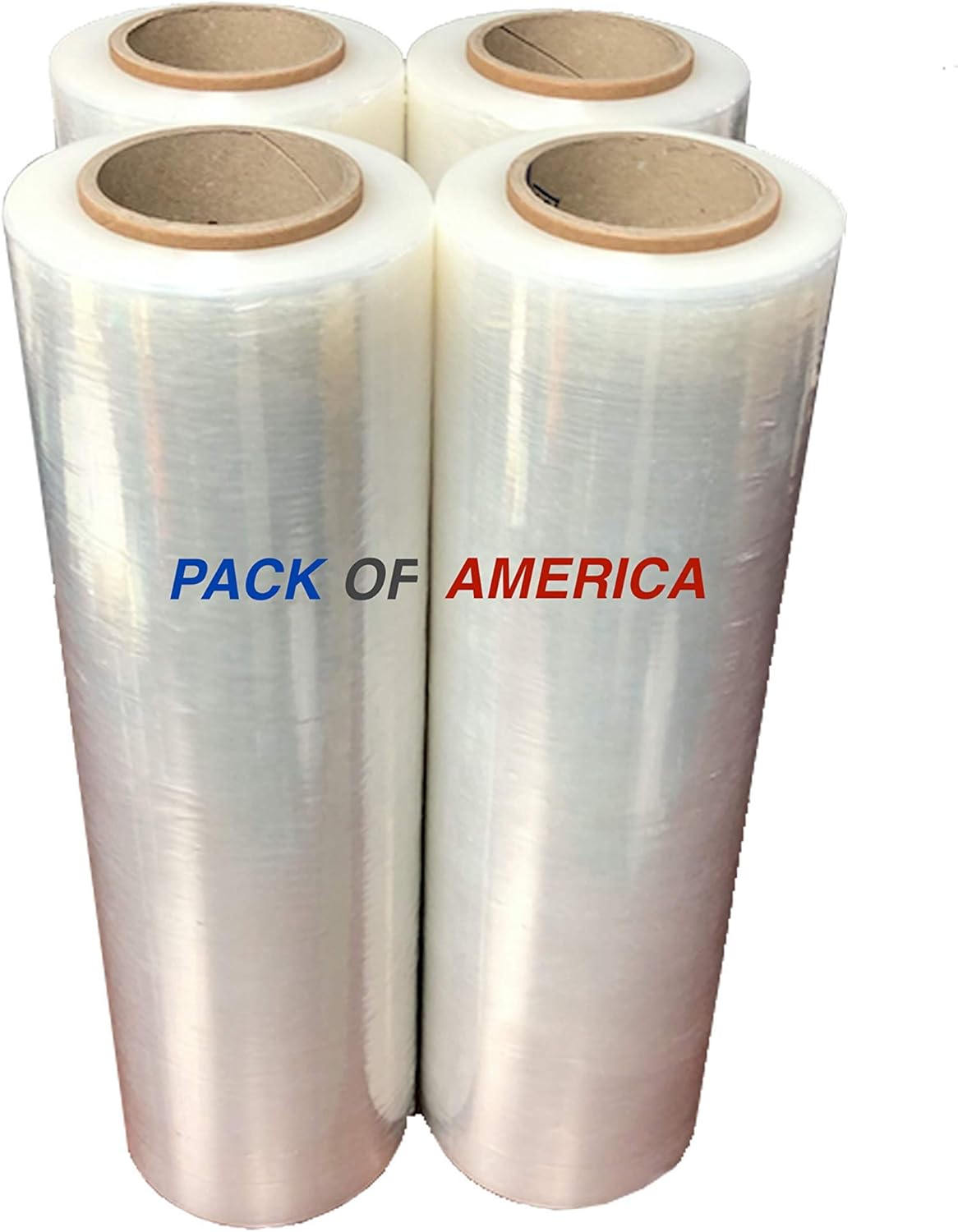 Pack of America Stretch Film Clear, 18 Inch x 1100 Feet x 80 Gauge (20 Micron), 1 Roll, Industrial Heavy Duty Shrink Wrap, Moving Packaging, Packing Supplies, Ideal for Furniture and Pallet Wrapping : Office Products