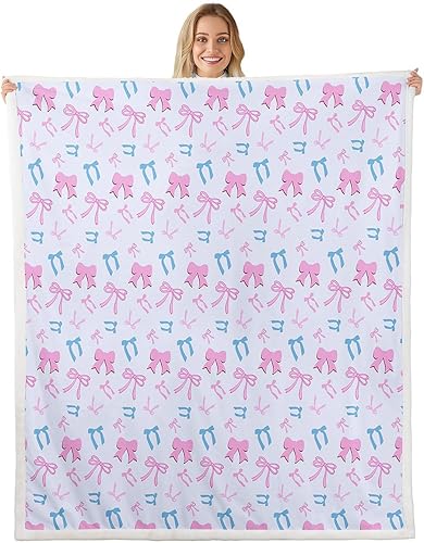 Miniatura 17 de Manfei Manta de vellón con diseño de mariposas florales en acuarela, manta acogedora para cama, sofá, decoración de habitación de niños, niñas y