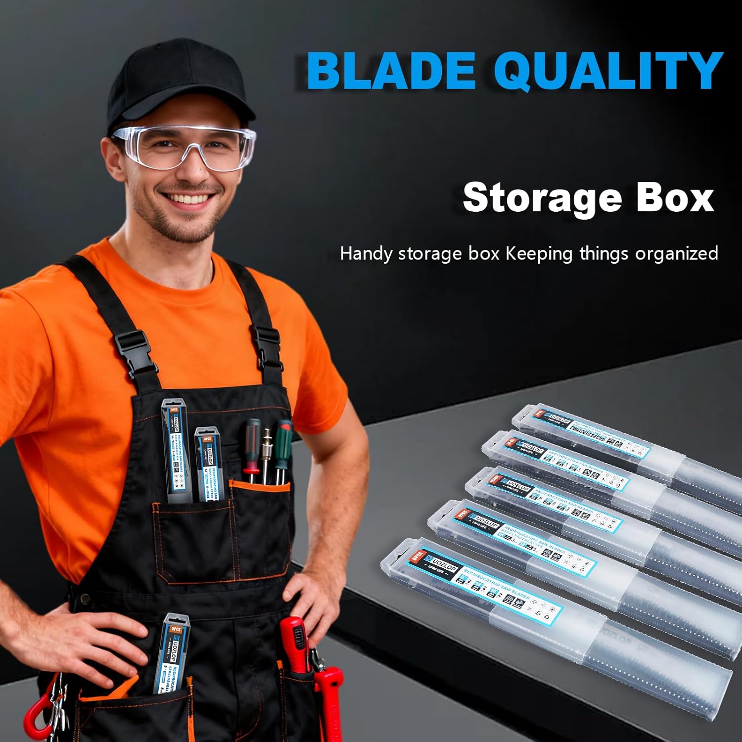 Wood Pruning Saw Blades, Japanese Teeth Reciprocating Saw Blade 5TPI for Tree Trimming, Wood Cutting with Storage Box (10, 5pcs9inch+2pcs12inch+3pcs15inch)