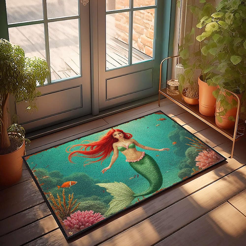 Tapis de sol sirène anti humidité à séchage rapide 65x90 cm