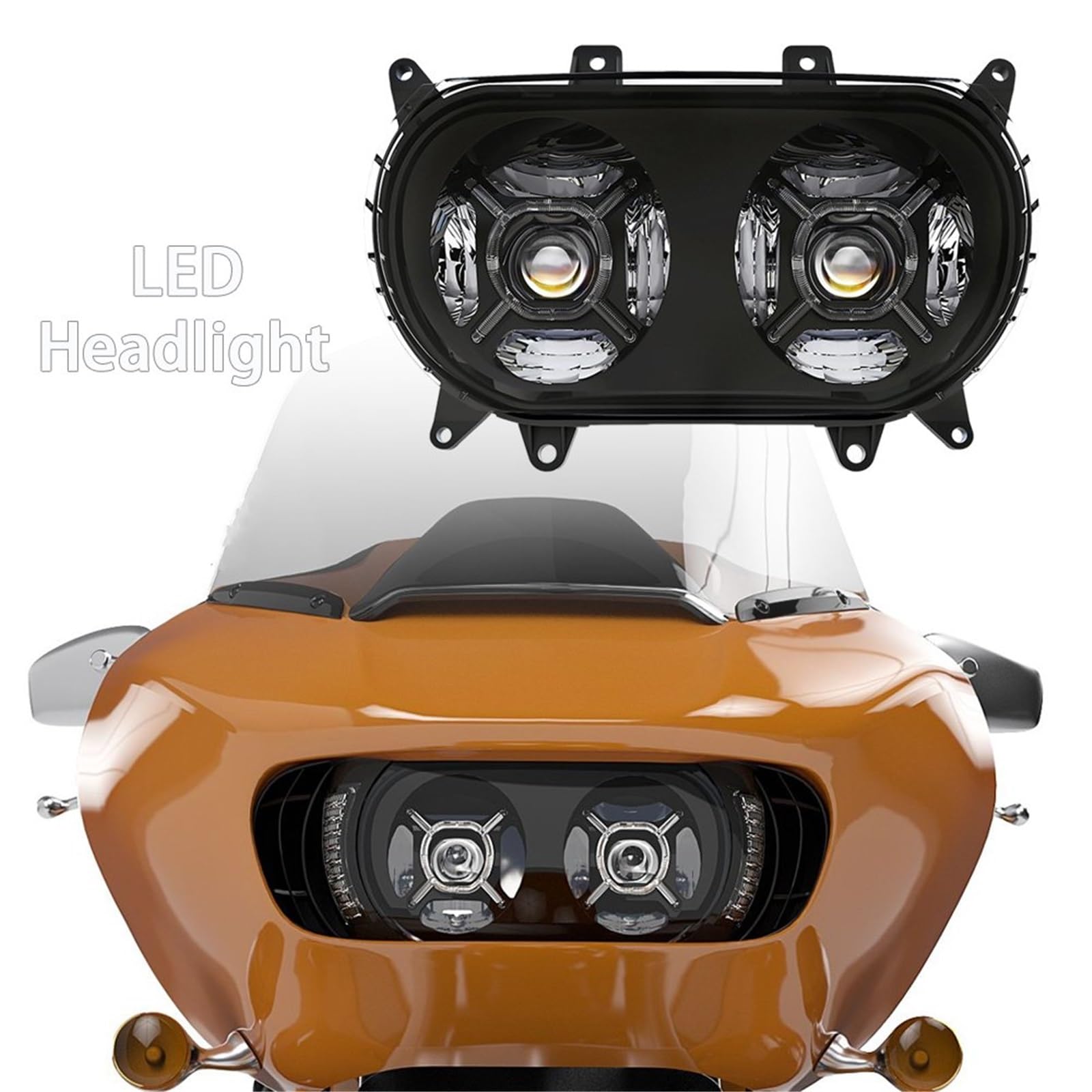 Faro Moto Per FLTRT Per FLTRX Per FLTRK LED Fendinebbia | Faro LED per faro Road Glide per Limited 3 per FLTRXS per FLTRU 2015-2023 luce moto W/DRL