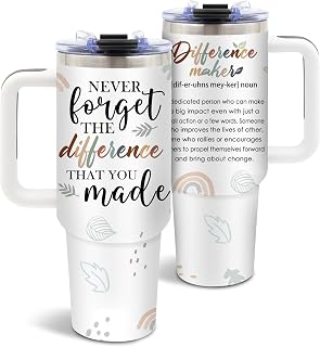 DUUV Thank You Tumbler 40oz, Insulated Appreciation Cup Gifts for Teacher