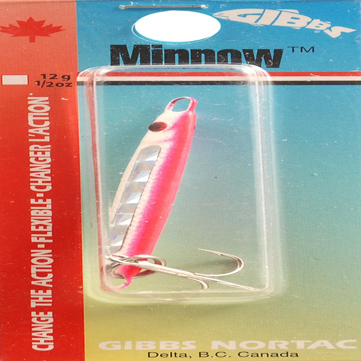 Gibbs Minnow #12 Lure, Pink Hex, 1/2-Ounce