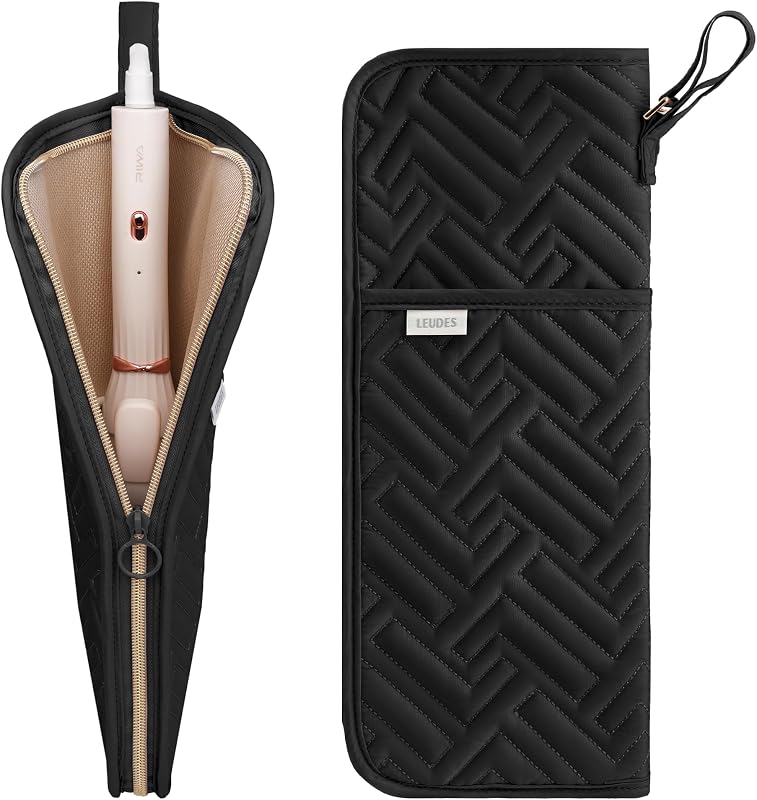 Bolsa organizadora Leudes para ferramentas de cabelo com tapete térmico, 2 em 1