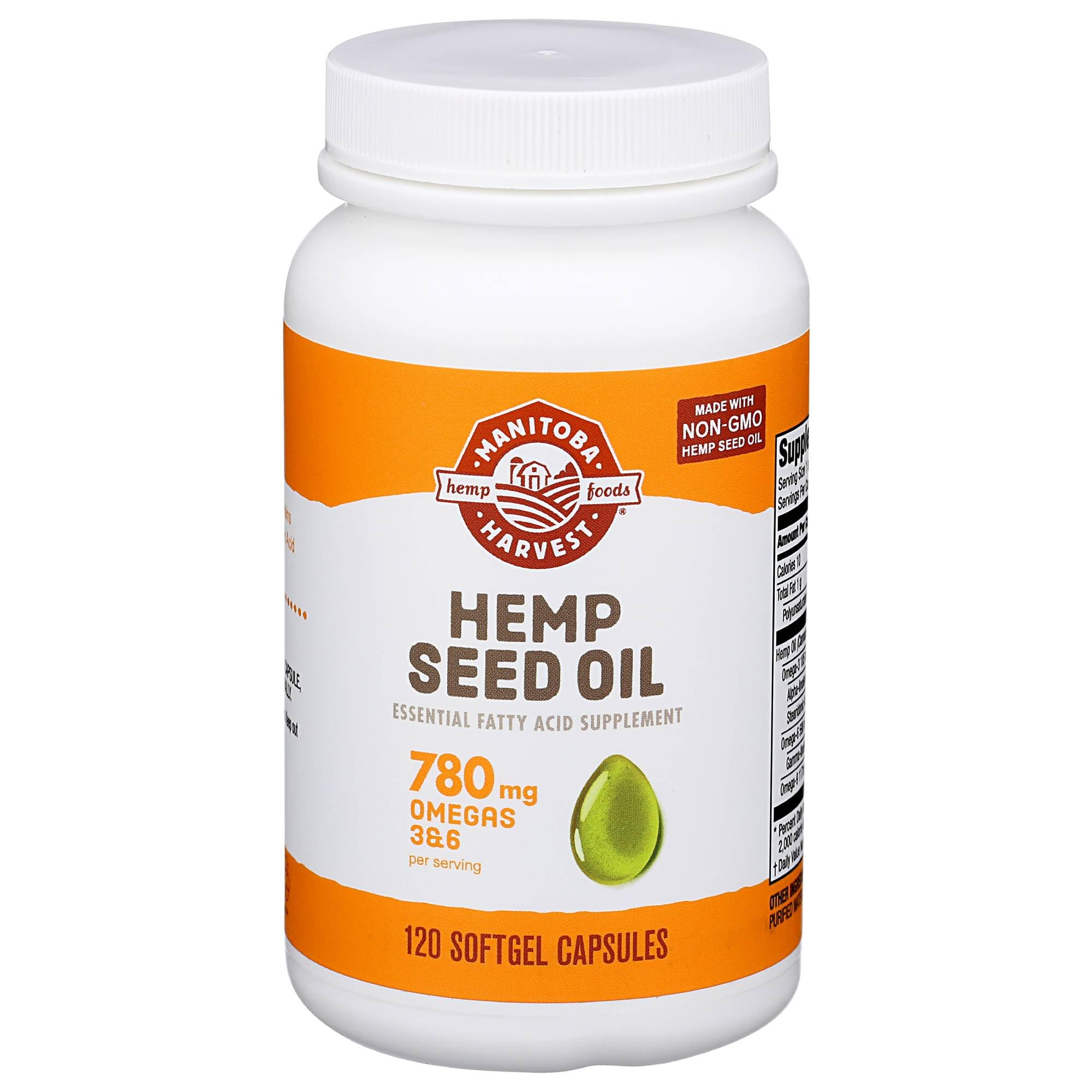 Manitoba Harvest Suplemento de Ômega 3 e 6 em Cápsulas Softgel, 780 mg, 120 cápsulas