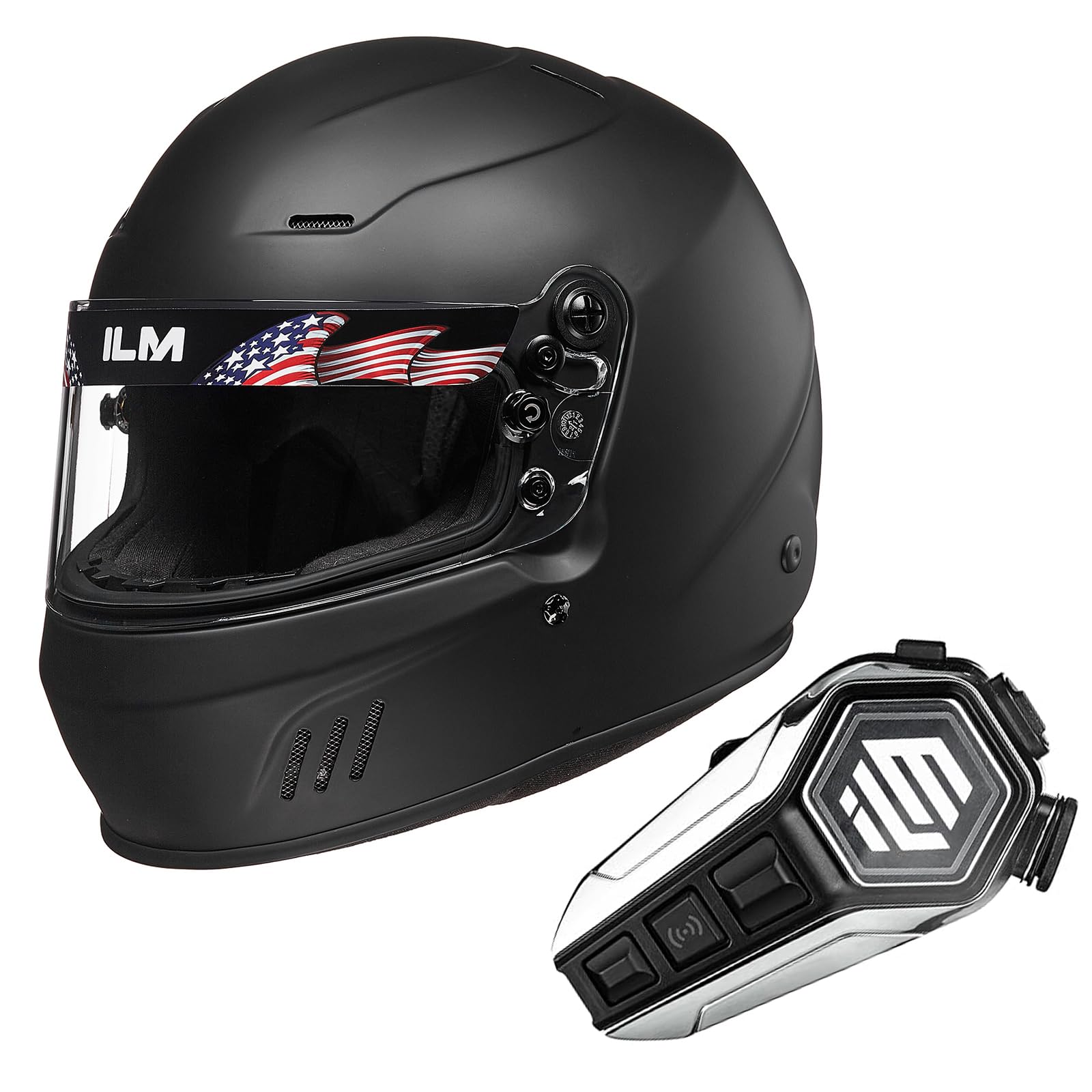 bluetooth motorcycle helmet snell Amazon.com: ILM Snell SA2020 Full Face Auto Car Racing Helmets Model 760  (Matte Black, XL) and Bluetooth Headset with Hi-Fi System : Automotive