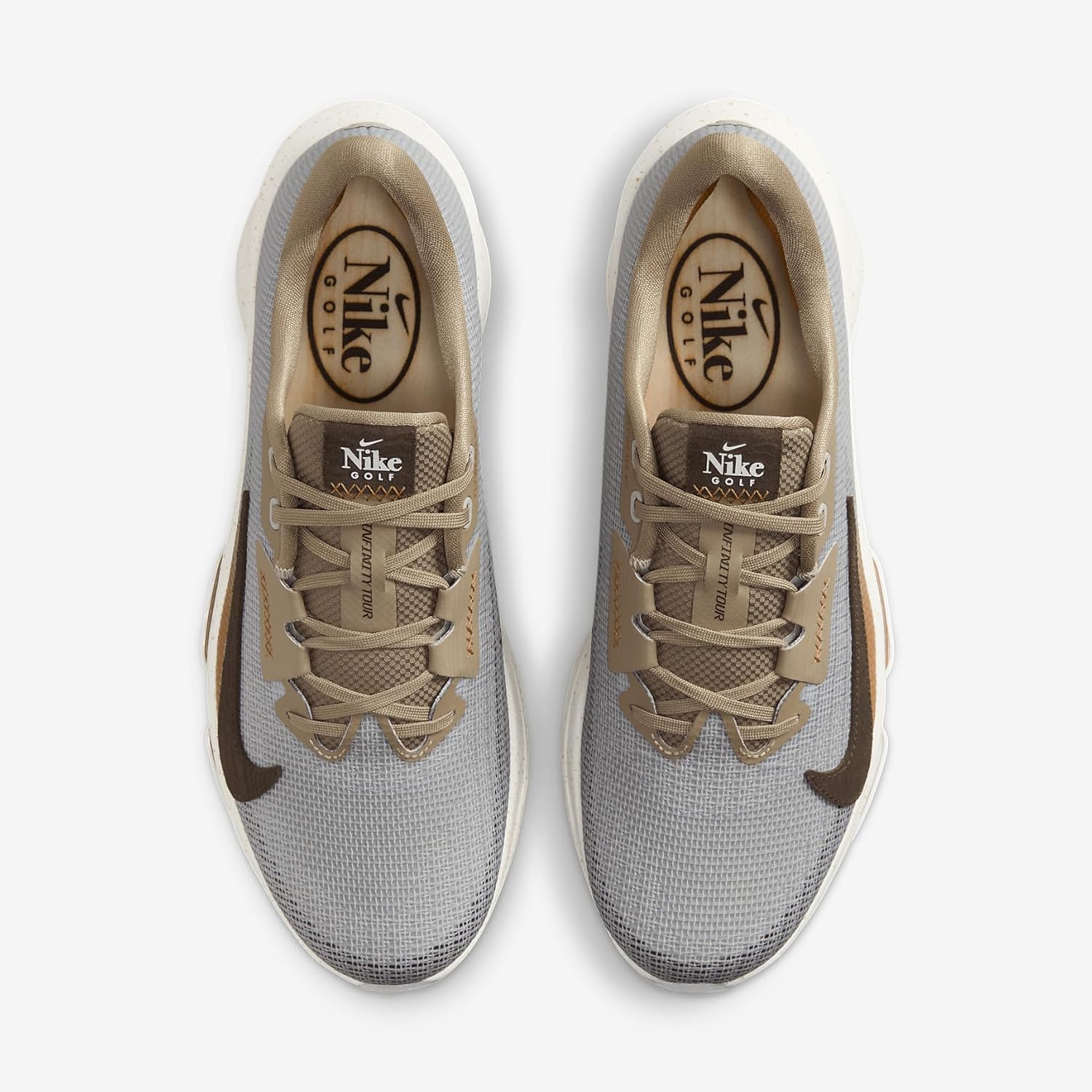 Nike Air Zoom Infinity Tour NRG Golf Shoes (FN6845-001, Light Iron Ore/Sail/Khaki/Baroque Brown) Size 3.5 - Image 4