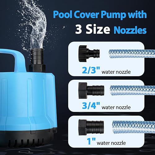 Miniatura 6 de Bomba de agua sumergible de 1200 GPH de 115 W para tanque de peces grande de 140-300 galones, estanque, acuario, fuente, drenaje de piscina, sistema