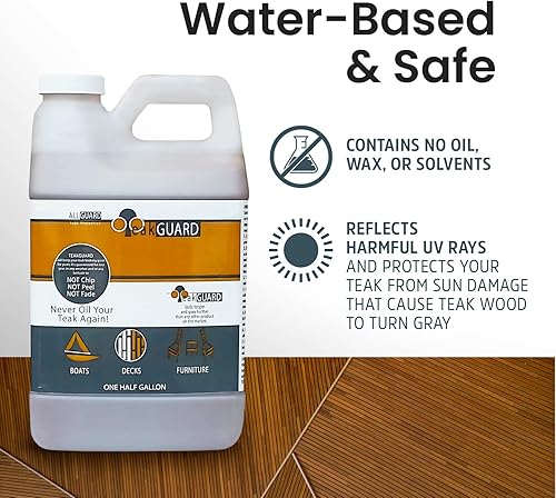 Miniatura 3 de Paquete de suministros de limpieza de teca con limpiador de teca y abrillantador, súper limpiador de 8 onzas, cepillo limpiador de madera, cepillos