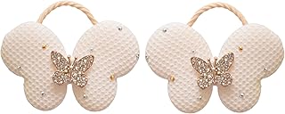 ربطات شعر على شكل فراشة من دافني، قطعتين - اوف وايت