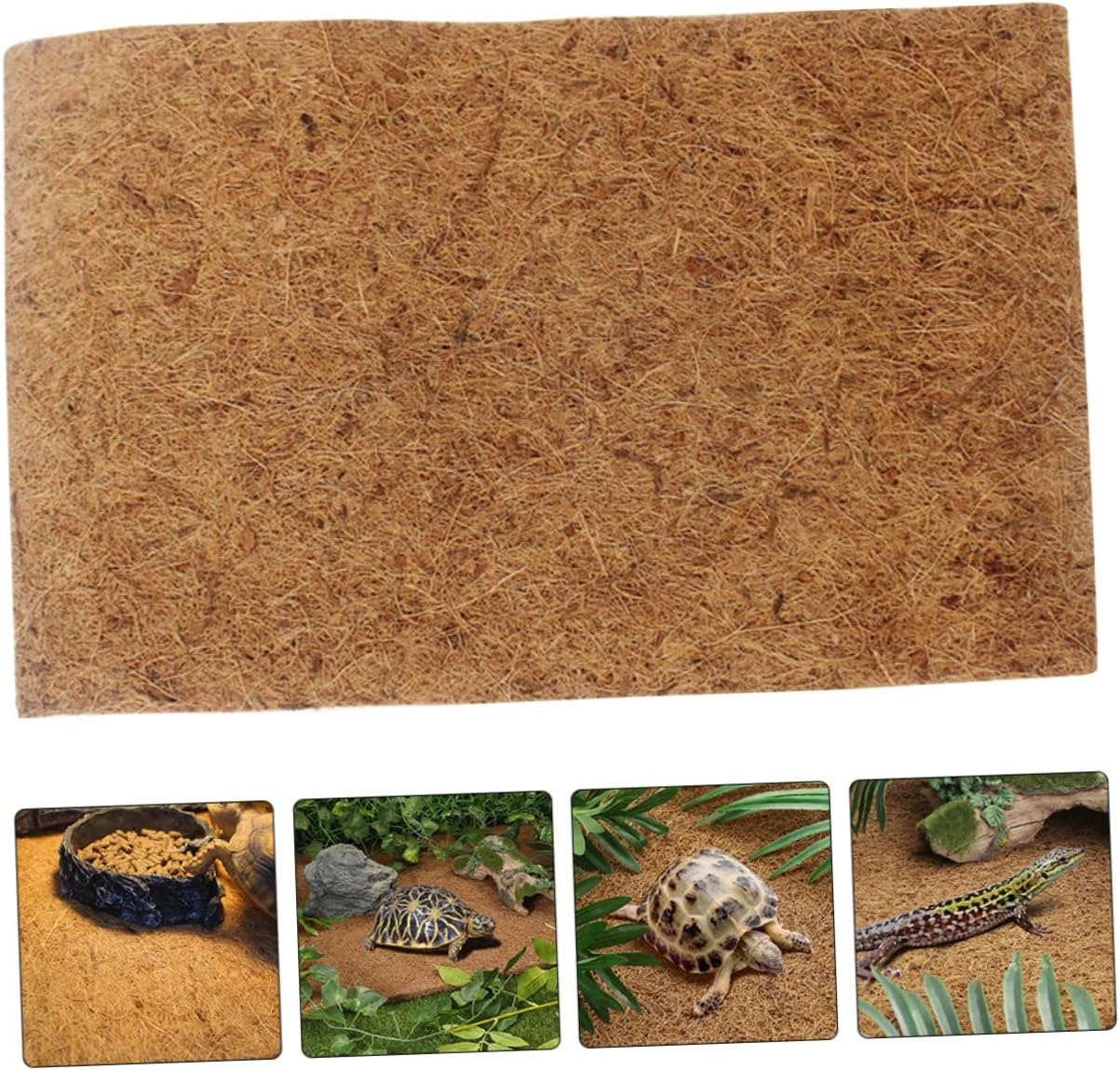 GANAZONO Reptile Coconut Fiber Mat for Terrarium Substrate Natural Lizard Cage Liner Soft Non Slip Bedding for Snakes Tortoises Lizards Terrarium Accessory