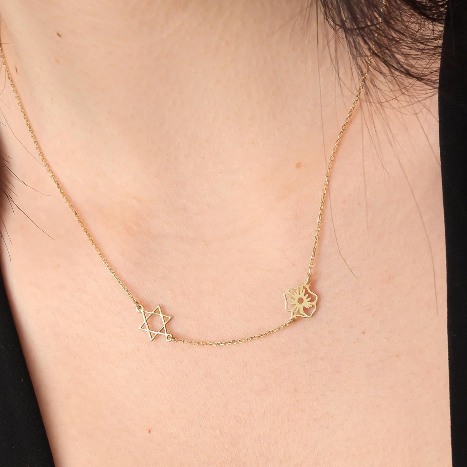 925 Sterling Silver Star of David Necklace – Gold or Rose Plated Dainty Jewish Jewelry for Women – Minimalist Hexagram Pendant – Elegant Gift for Mom, Wife or Loved One