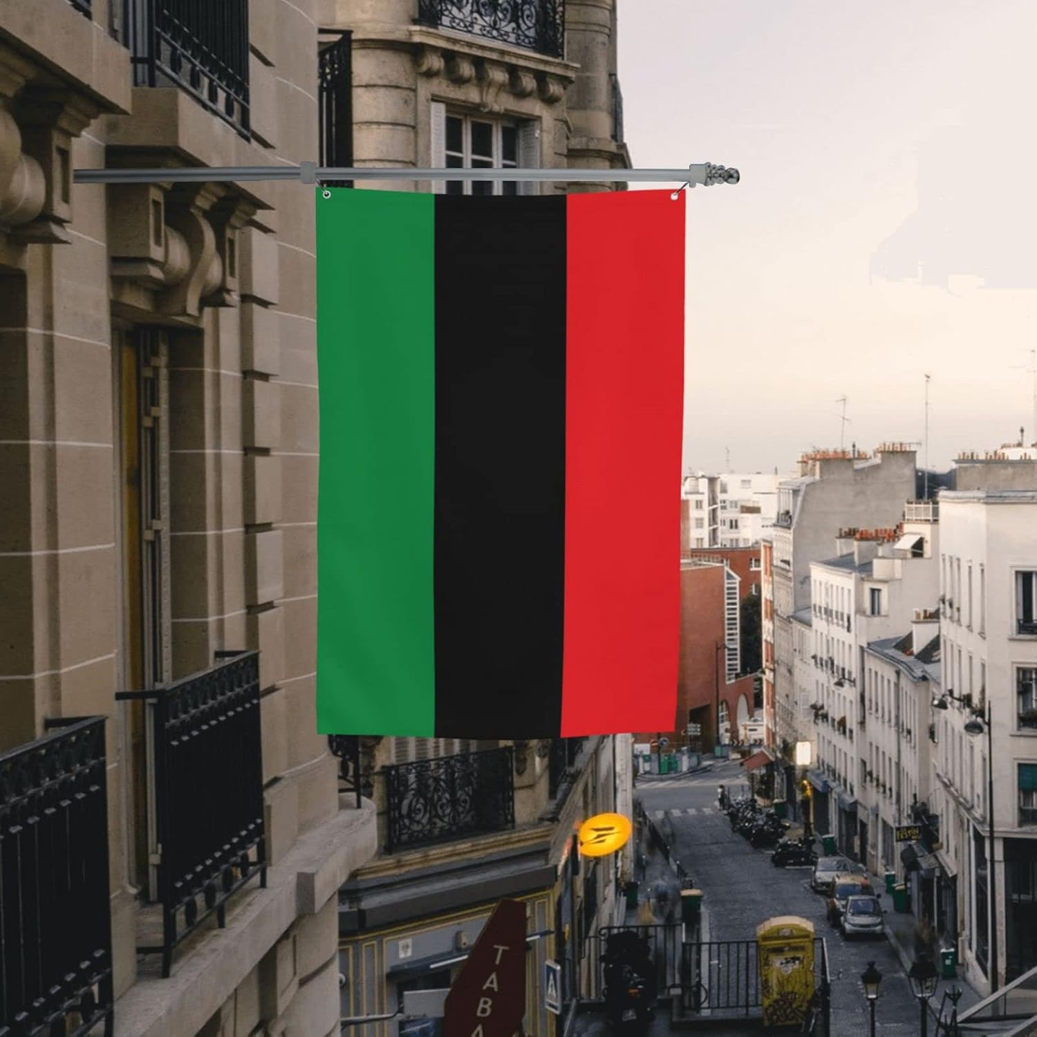 African American Flag Red Black and Green 4x6 Ft Vivid Outdoor Flag Durable Decorative Banner