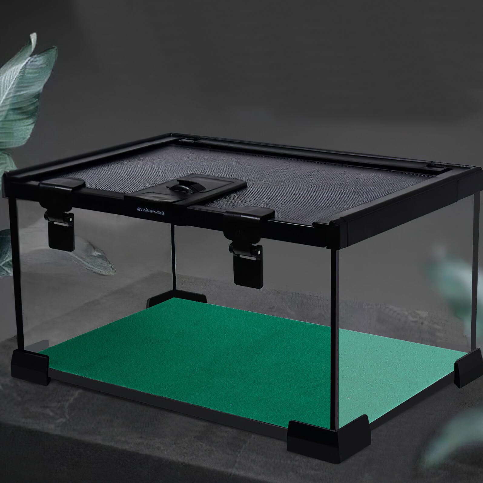 WOONEKY 4stücke Terrarienmatte Wasserabsorbierend Nicht Klebend für Reptilien Echsen Schildkröten als Bodengrund Waschbar Wiederverwendbar Reptiliensubstratteppich Reptilieneinlage