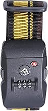 Logic Suitcase Belt, TSA Lock (12 Colors, Yellow x Black) [Anti-theft, Loss, and Cargo Collapse] Travel Belt, Adjustable Length, For Overseas Travel, Business Trips, Suitcase Band, Travel Bag,