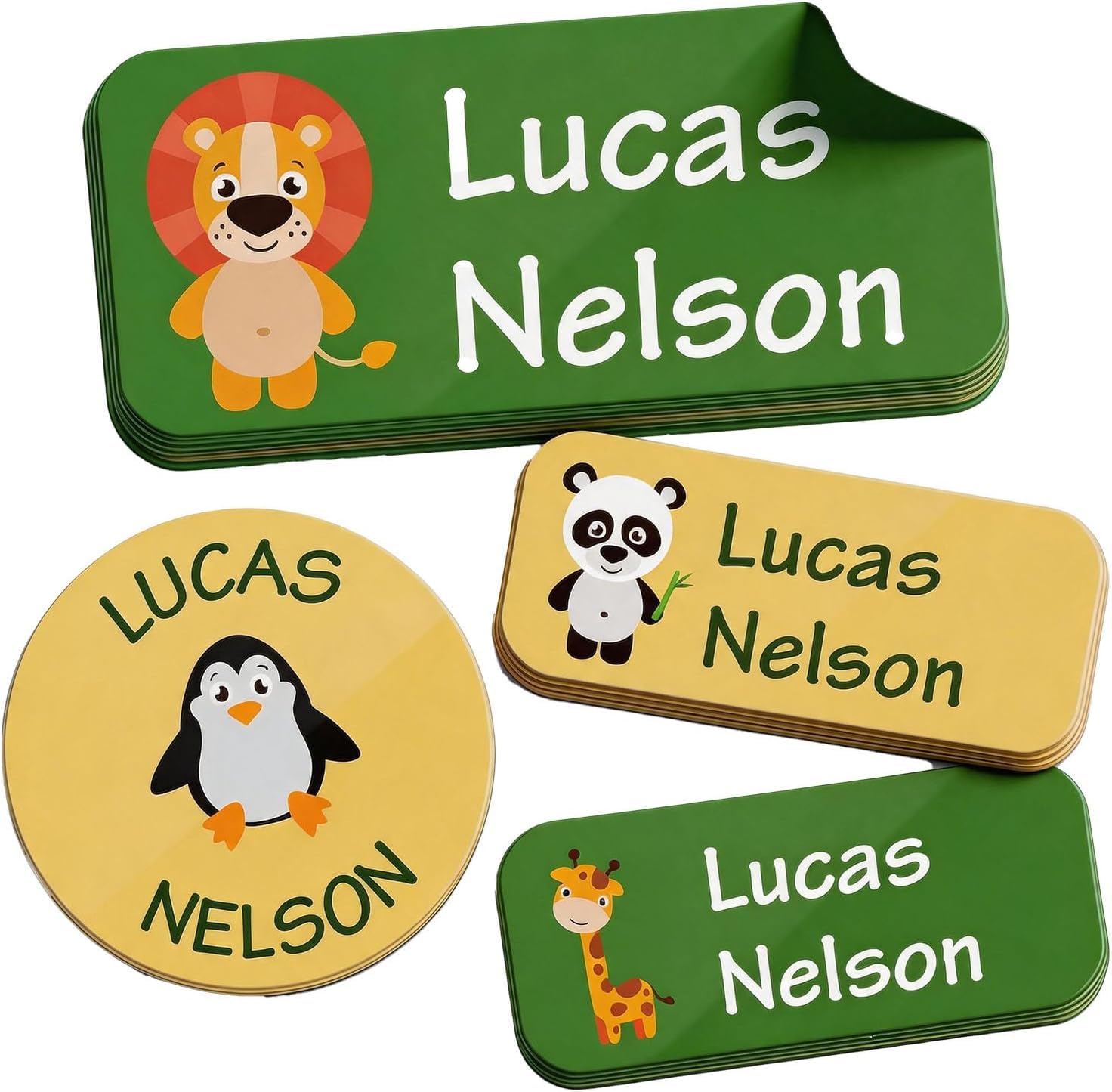 Personalized Daycare Name Labels for Kids (135 Labels) Custom Waterproof Name Stickers for Child Clothing Tag, Bottles,CampοΌLunch Boxes and School Supplies