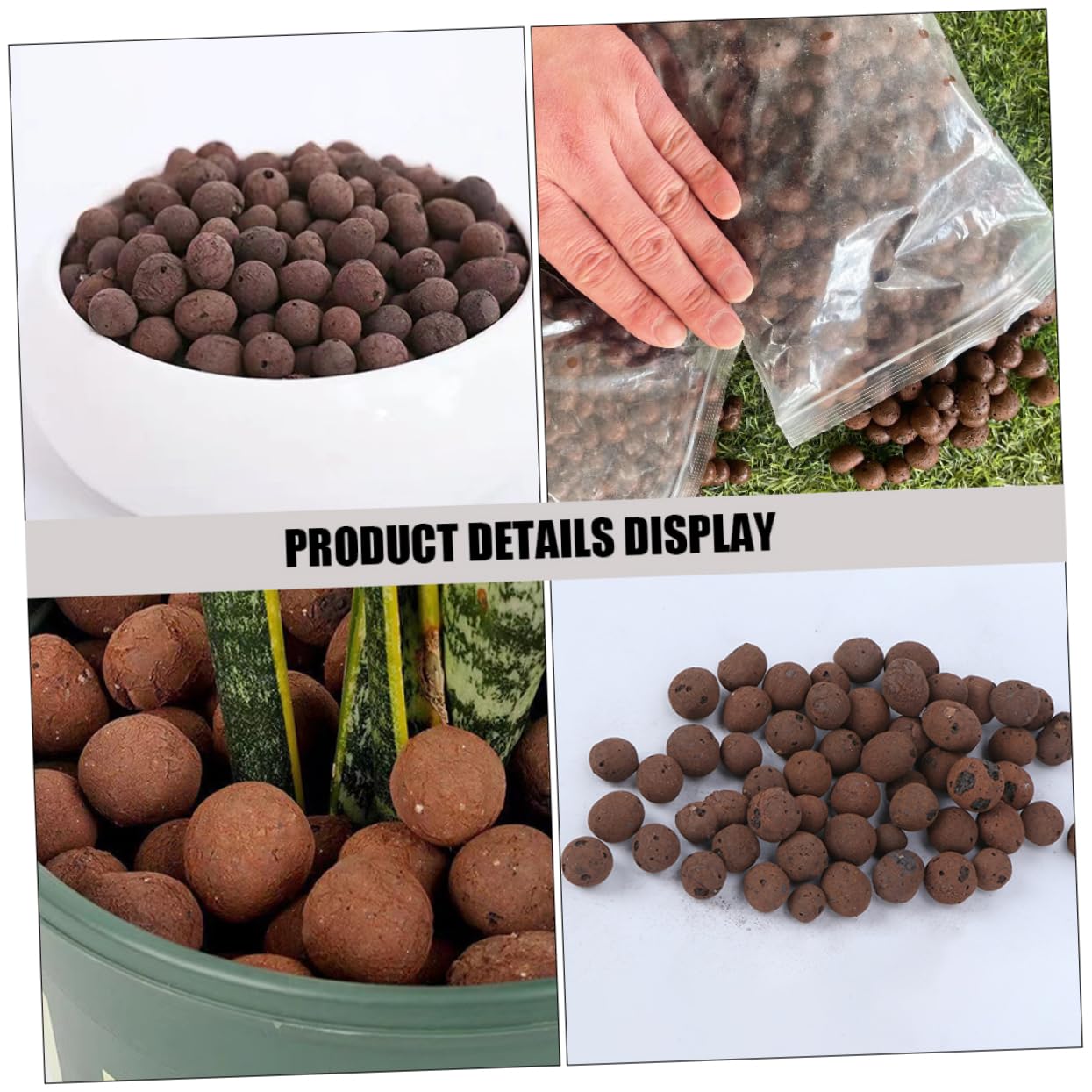 balacoo 5pcs Breathable Clay Pebbles for Potted Plants Decorative Stones for Hydroponics Bonsai Terrarium and Garden Landscaping for Air Circulation and Moisture Retention