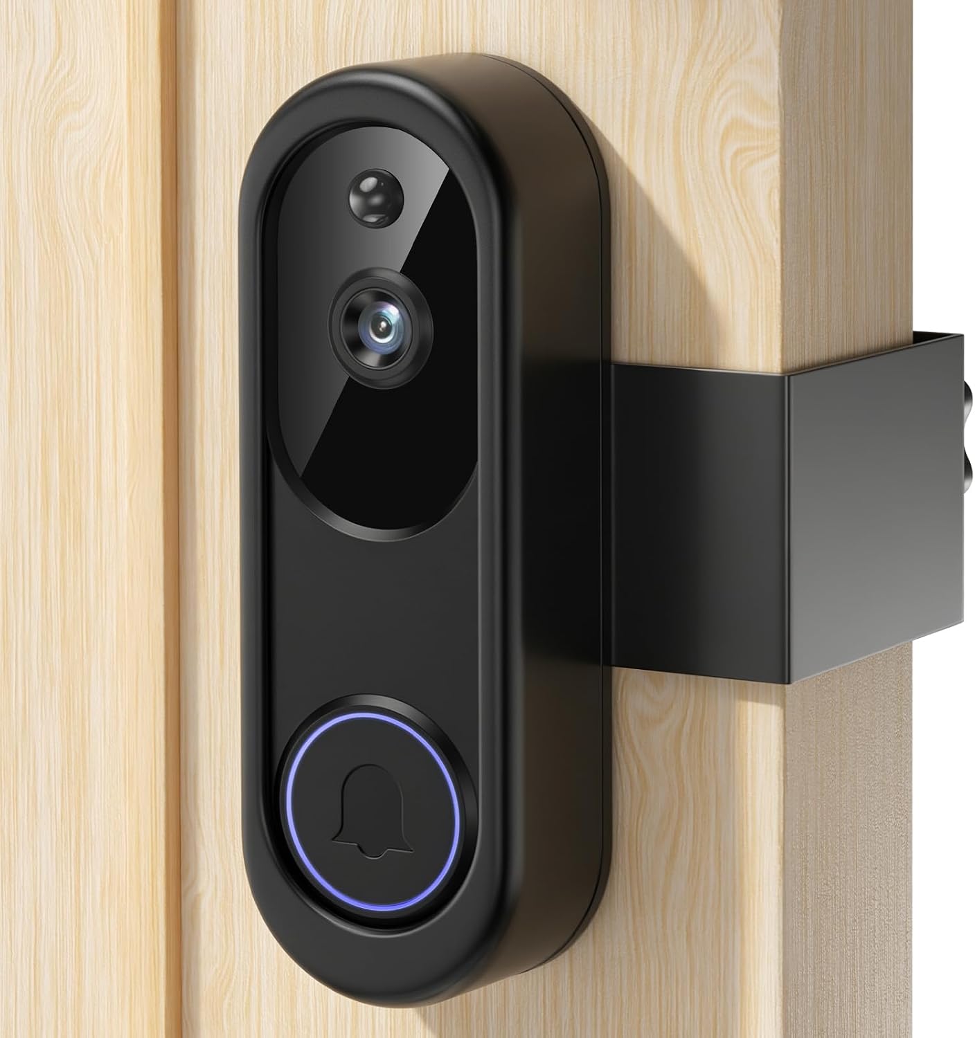 Anti-Theft Video Doorbell Mount Compatible for Orbitell, No-Drill Adjustable Mounting Bracket with Waterproof Cover, Not Block Doorbell Sensor, Apartment Door Camera Mount for Home Rentals Room
