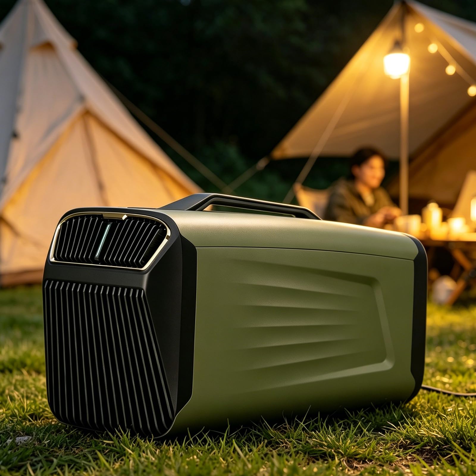 URJWAN 5200BTU Portable Camping Air Conditioner For Tent Outdoor and Indoor Use,400W Low Power for RV,Truck,Van and Car Cooling Green