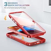 Vista 175 de Diaclara - Funda diseñada para iPhone 15 Plus de 6.7 pulgadas, transparente, cuerpo completo, con protector de pantalla, resistente de protección