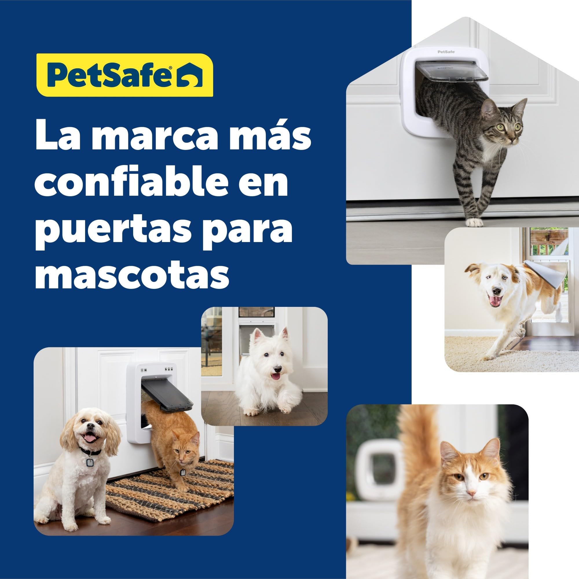 PetSafe Gatera de Cierre Manual - Cierre con 4 Modos, Eficiente Energéticamente, Instalación Sencilla - Blanca