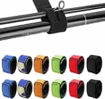 Ormromra Lot De 12 Sangles Pour Canne à Pêche – 3 Couleurs (rouge, Noir, Bleu) – Velcro élastique 22 X 2,6 Cm