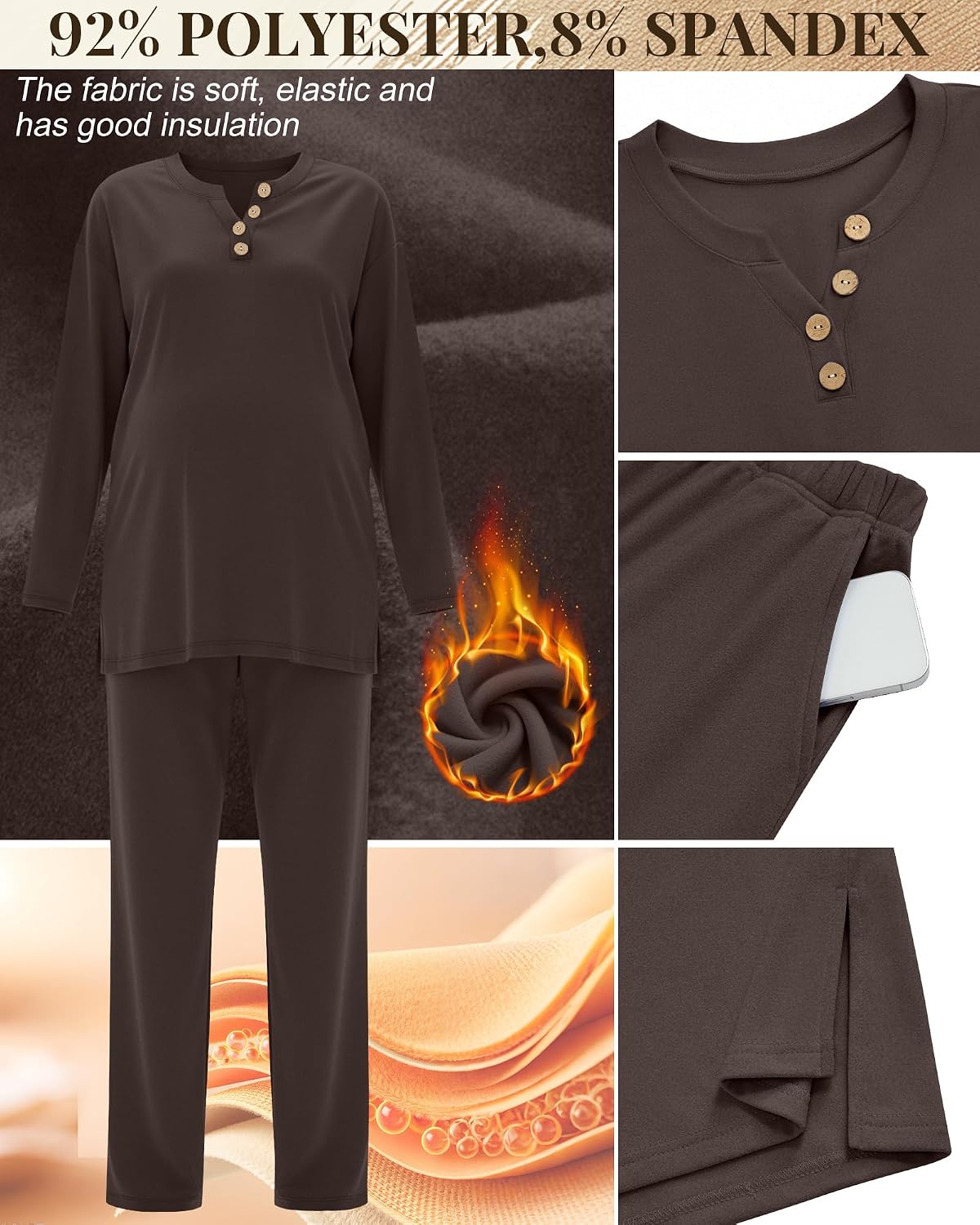2 Piece Thermal Maternity Lounge Set