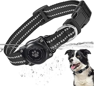 Airtag Hundehalsband, zu 100% wasserdichte Integrierte Apple AirTag Hundehalsbänder, Reflektierendes GPS Hundehalsband mit...