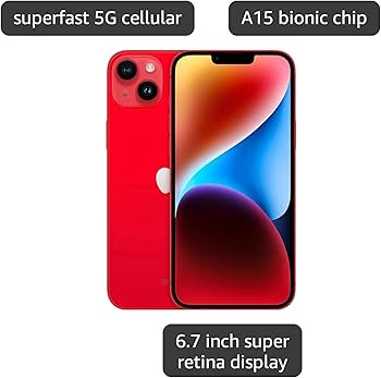 iPhone 14 product red　新品未使用品 判定◯ Amazon.com: Apple iPhone 14, 256GB, (Product) Red for TracFone